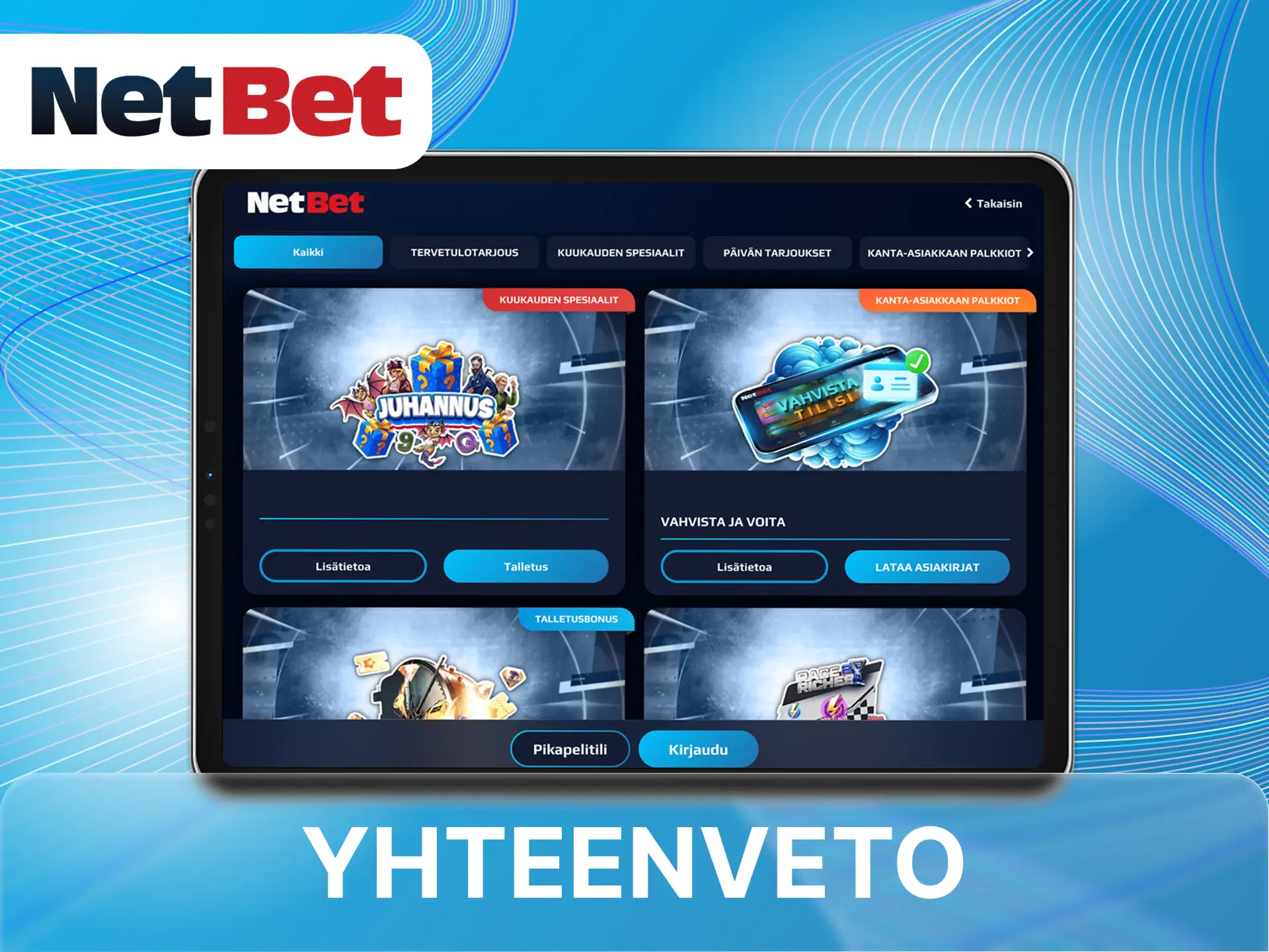 Älä missaa tilaisuuttasi kasvattaa voittojasi NetBetin nettikasinon bonuksilla.