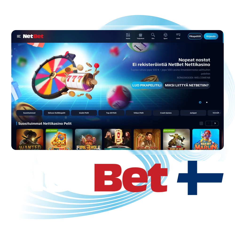 Käy nettikasinon NetBetin virallisella verkkosivustolla, pelaa ja voita.