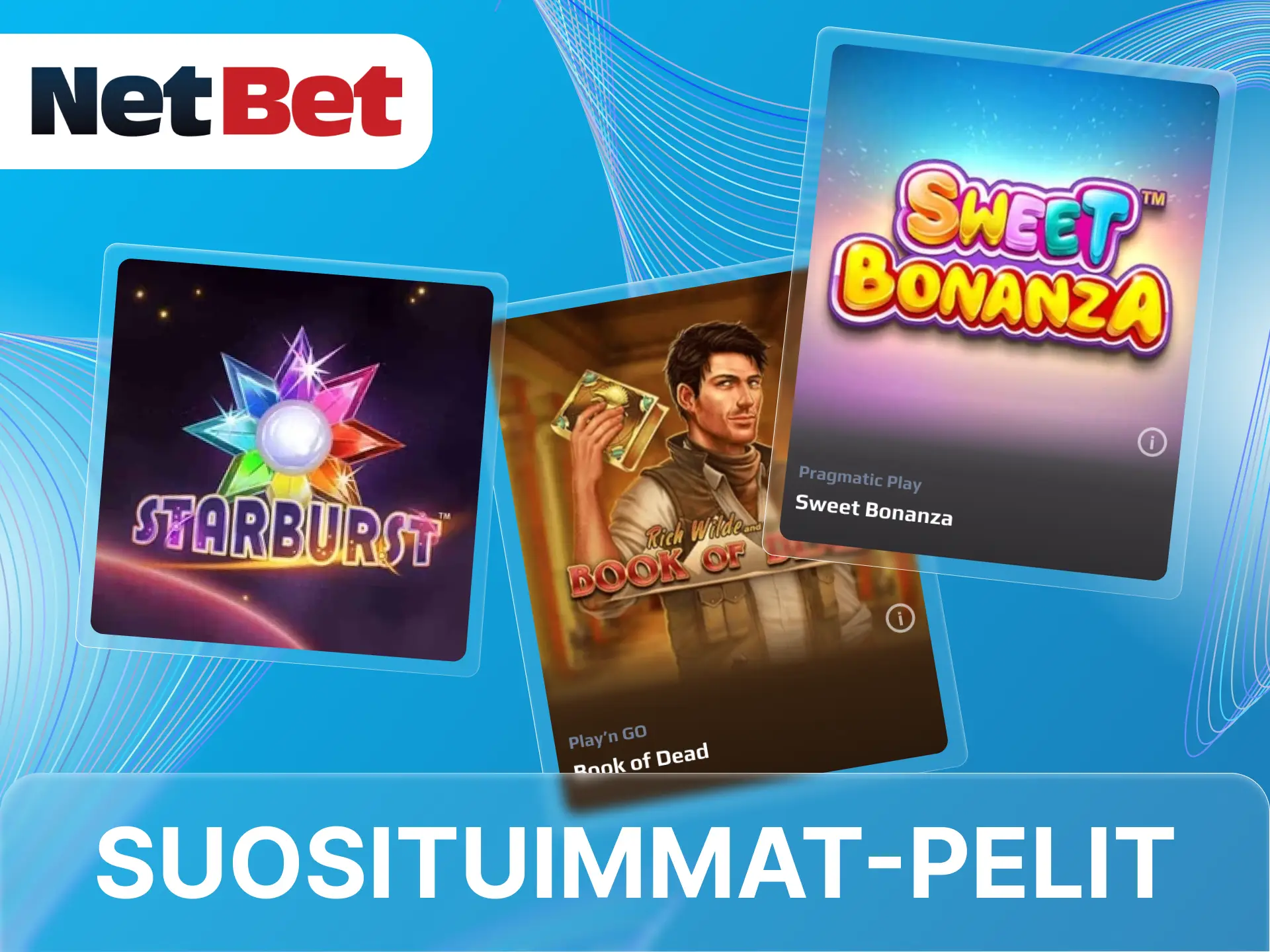 NetBet-nettikasinon verkkosivuilta löydät suosituimmat pelit tunnetuilta pelivalmistajilta.