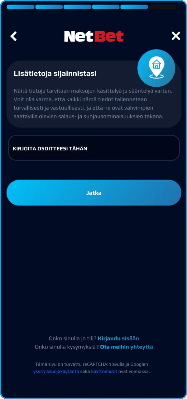 Rekisteröityäksesi NetBet-nettikasinolle sinun on annettava osoitteesi, henkilöllisyystodistuksesi jne.