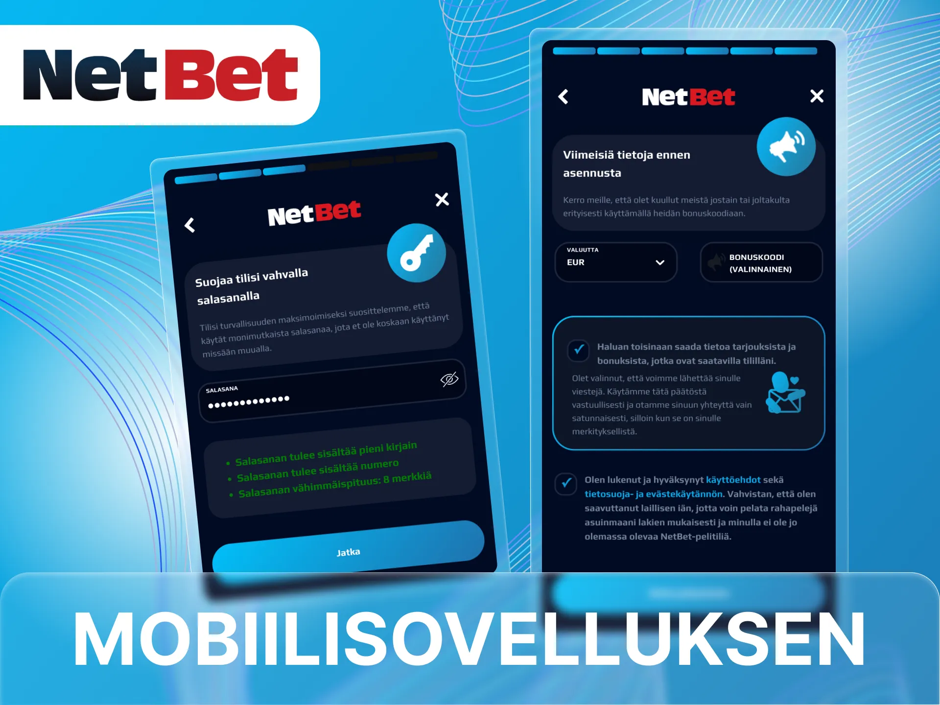 Voinko rekisteröityä NetBet-nettikasinolle matkapuhelimellani.