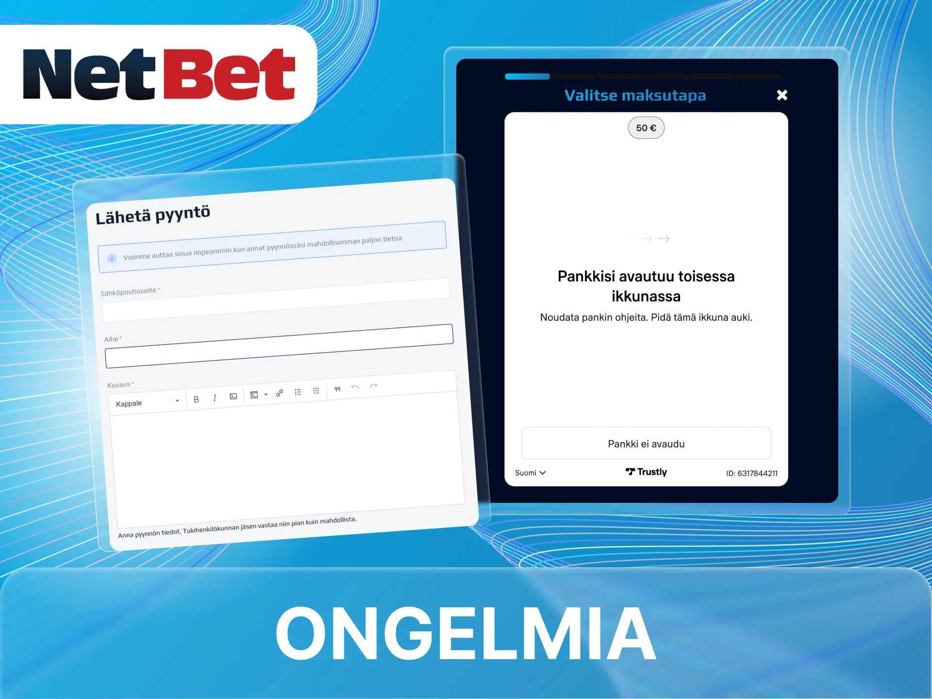 Mitä tehdä, jos sinulla on ongelmia talletuksen tekemisessä NetBet-nettikasinolle.