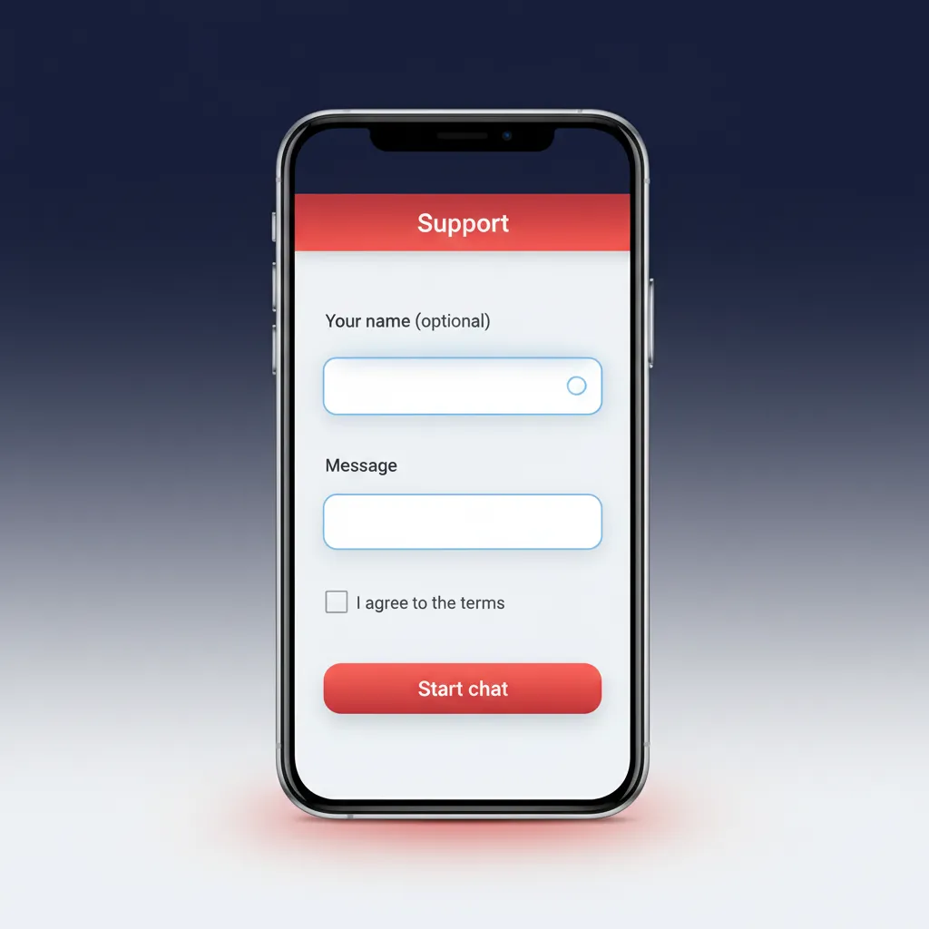 Asiakastuki: Live-chat PWA:ssa ja sivustolla (nopein apu), sähköpostilomake, UKK-keskus. Valitse sopiva kanava.