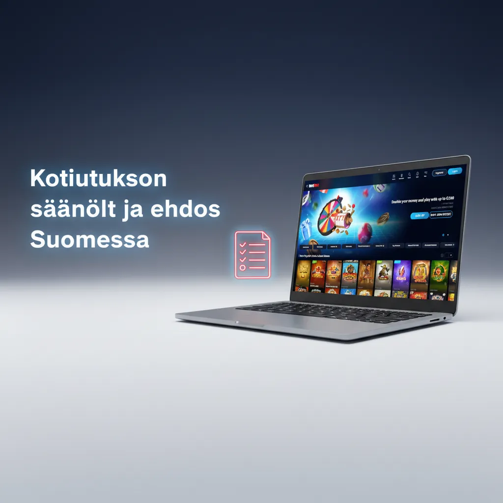 Infografiikka: Kotiutuksen säännöt Suomessa – KYC, oman maksutavan käyttö, bonusehdot, rajat 10–50 000 €, valuutta EUR.