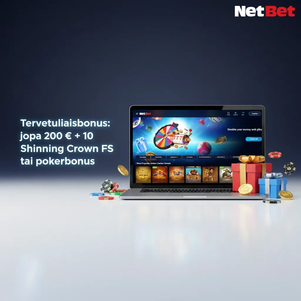 Tervetuliaisbonus: jopa 200 € + 10 Shinning Crown ilmaiskierrosta tai jopa 1 500 € NetBet Pokerissa. Minimitalletus 10 €.