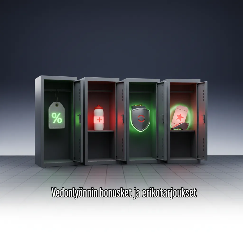 Vedonlyönnin bonukset: ensitalletus, riskitön veto/käteispalautus, monivedon buustit, e-urheilu- ja krikettitarjoukset.