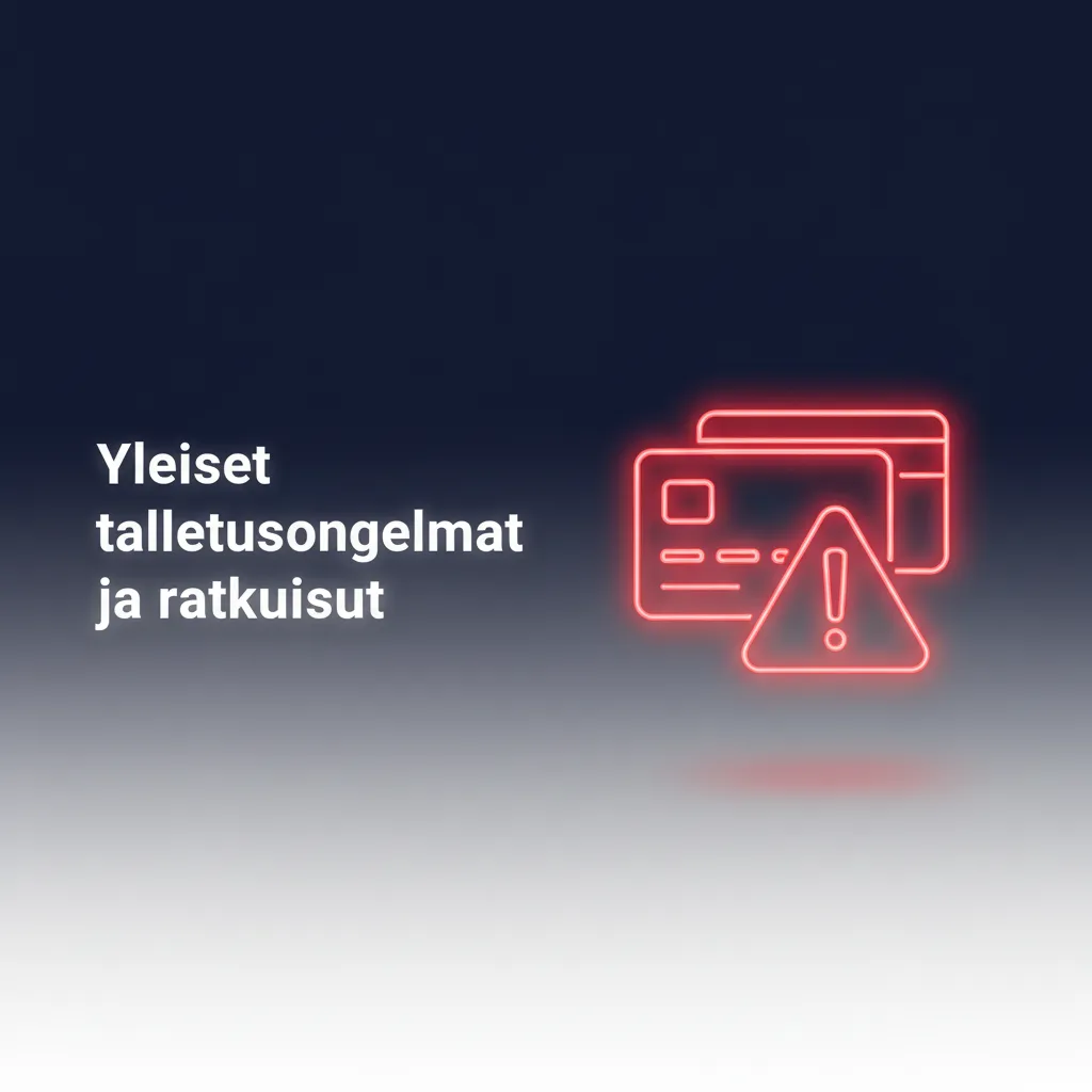 Infografiikka talletusongelmat ja ratkaisut: 3D Secure -virhe, kortti hylätty, saldoviive, väärä veloitus, vahvistus kesken