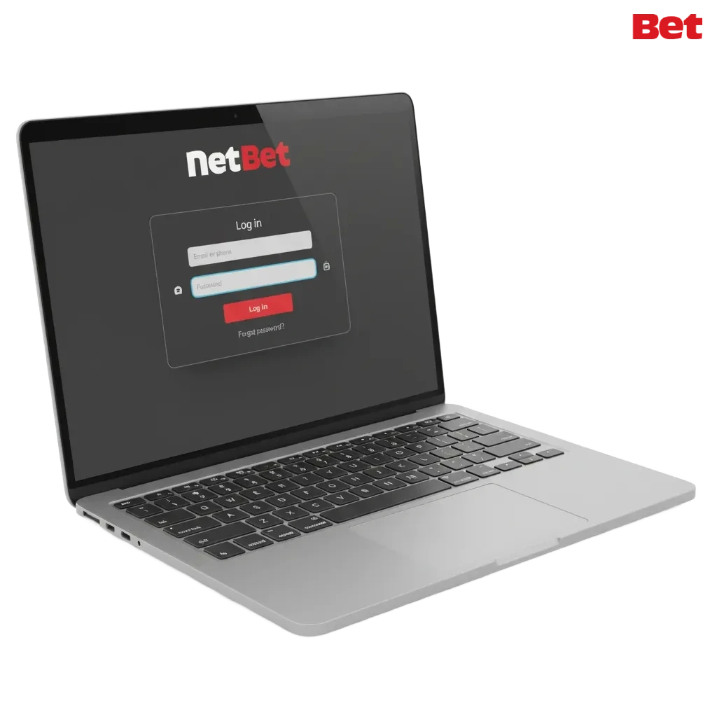 NetBetin kirjautumissivu Suomessa: sähköposti/käyttäjänimi ja salasana, suojattu, 2FA, pääsy vedonlyöntiin ja kasinoon.