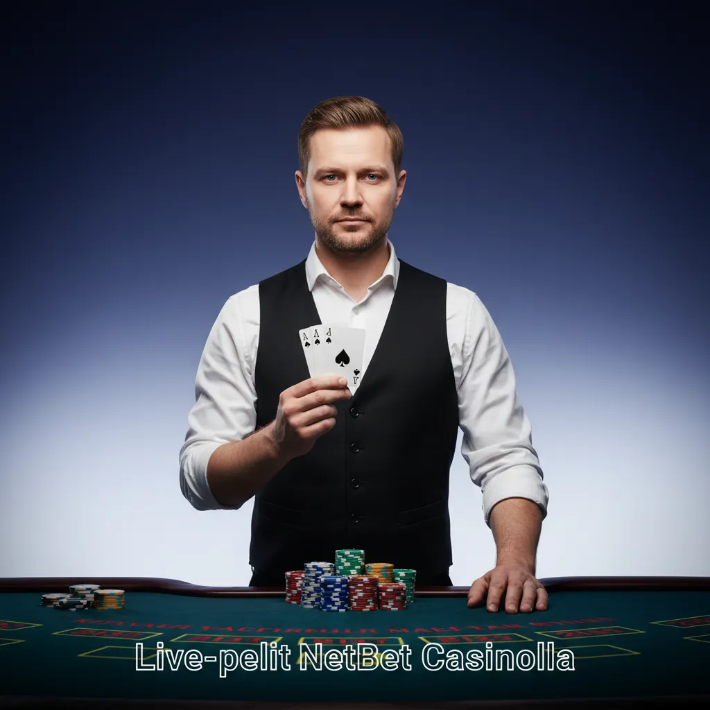 Live-jakaja NetBetin studiossa: ruletti, blackjack, baccarat, pokeri ja TV-pelit reaaliaikaisilla panoksilla.