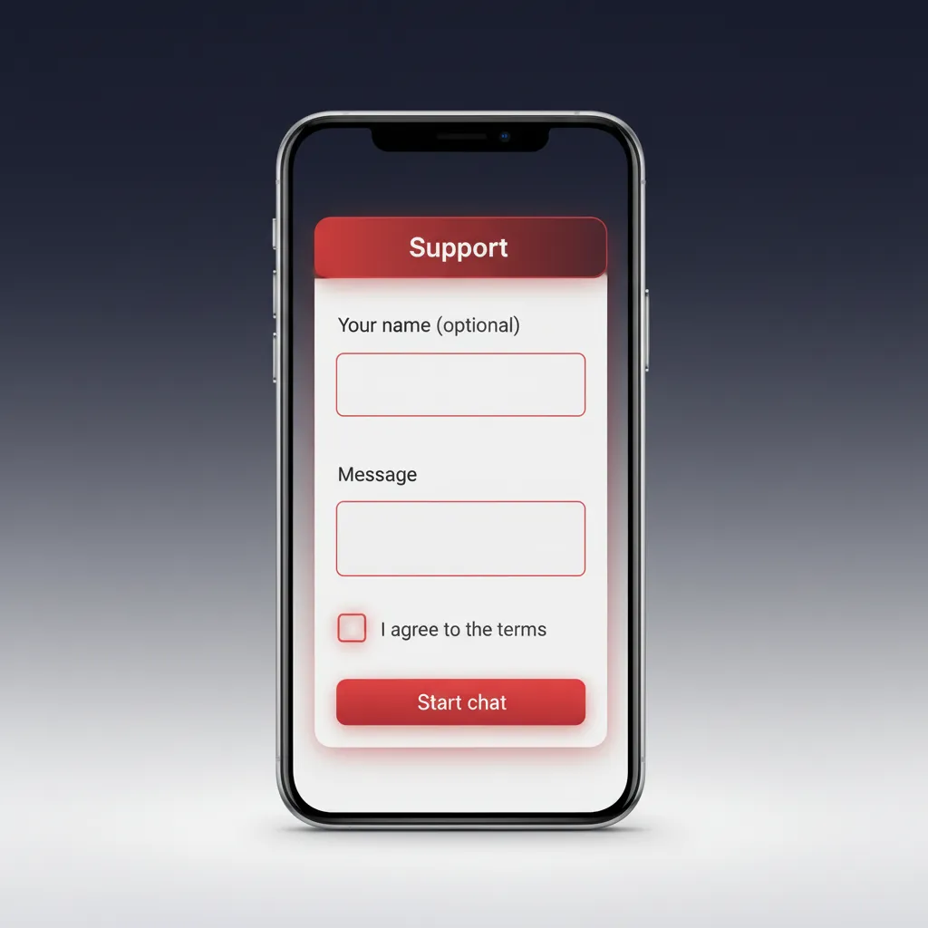 Asiakastuki mobiilissa: live-chat, sähköposti ja ohjekeskus. Lisää tilinumero ja kuvakaappaukset nopeampaan apuun.