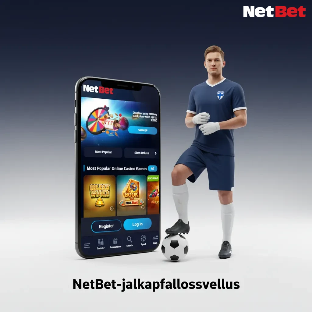 NetBet-jalkapallosovellus puhelimessa: ottelut, kertoimet ja live-markkinat yhdellä ruudulla, kuponki yhdellä napautuksella.