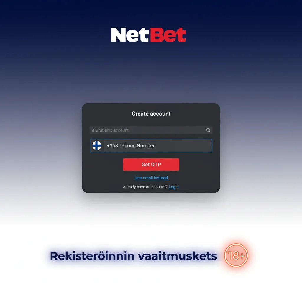 Rekisteröinnin vaatimukset: 18+, oikeat tiedot, henkilöllisyystodistus ja osoite, yksi tili, Suomen lait.