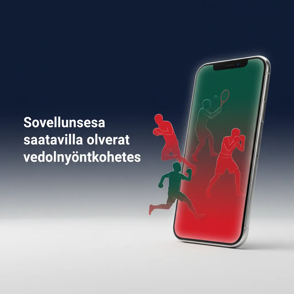 Sovelluksen vedonlyöntikohteet: jalkapallo, jääkiekko, koripallo, tennis, e-urheilu, F1, talviurheilu, MMA.