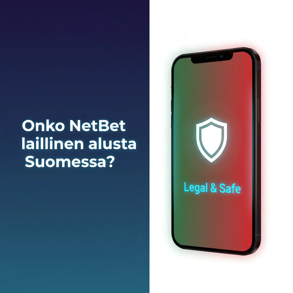 Infografiikka: NetBet laillinen Suomessa? MGA-lisenssi, GDPR-suoja, EU/ETA-käyttö sallittu, vastuullisen pelaamisen työkalut.